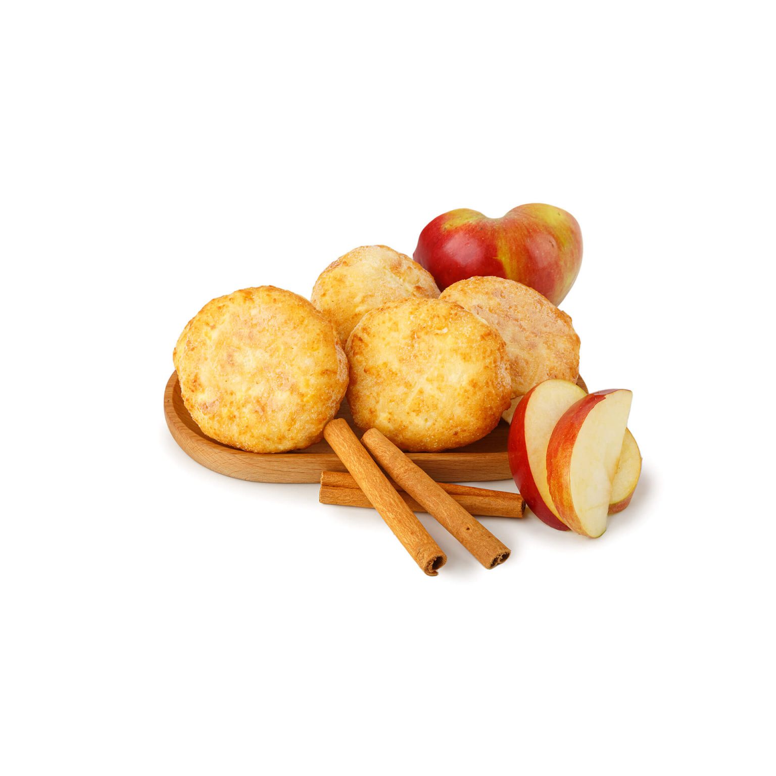 Пирожки творожные с яблоком и корицей блюдо готовое замороженное Алидан 3,28 кг, общий вид, купить оптом и в розницу с доставкой по москве и московской области, недорого, низкая цена