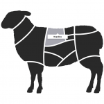 Корейка на кости баранья замороженная халяль Мираторг ~4 кг, коробка, купить оптом и в розницу с доставкой по москве и московской области, недорого, низкая цена