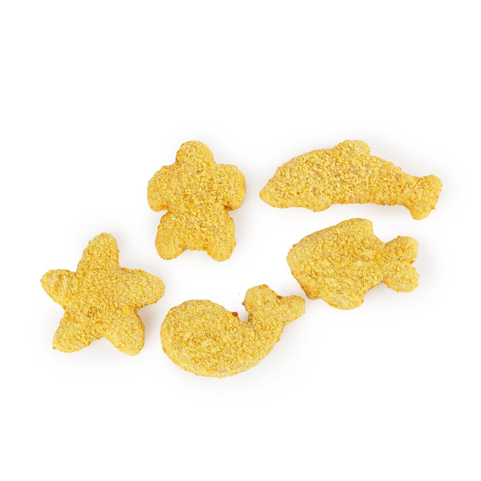 Фигурки тресковые в панировке полуфабрикат замороженный Полар 5 кг, этикетка, купить оптом и в розницу с доставкой по москве и московской области, недорого, низкая цена