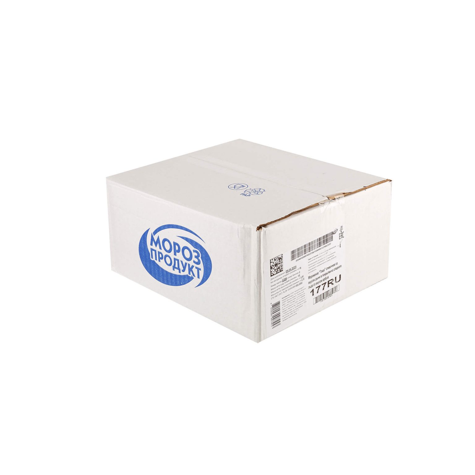 Мороженое сливочное с ароматом арбуза и дыни эскимо Гоша 65 г, этикетка, купить оптом и в розницу с доставкой по москве и московской области, недорого, низкая цена