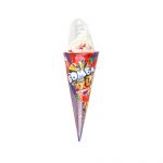 Мороженое с ванилью и клубникой "Конус XXL Клубника" вафельный рожок Бомба 145 г, общий вид, купить оптом и в розницу с доставкой по москве и московской области, недорого, низкая цена