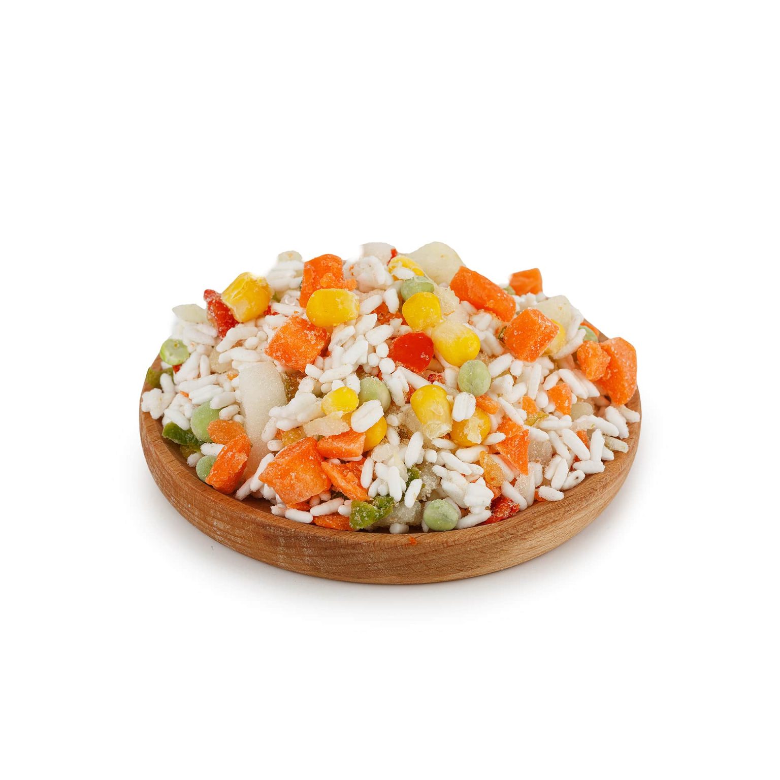 Замороженная овощная смесь с рисом "Гавайская смесь" 10 кг, общий вид, купить оптом и в розницу с доставкой по москве и московской области, недорого, низкая цена