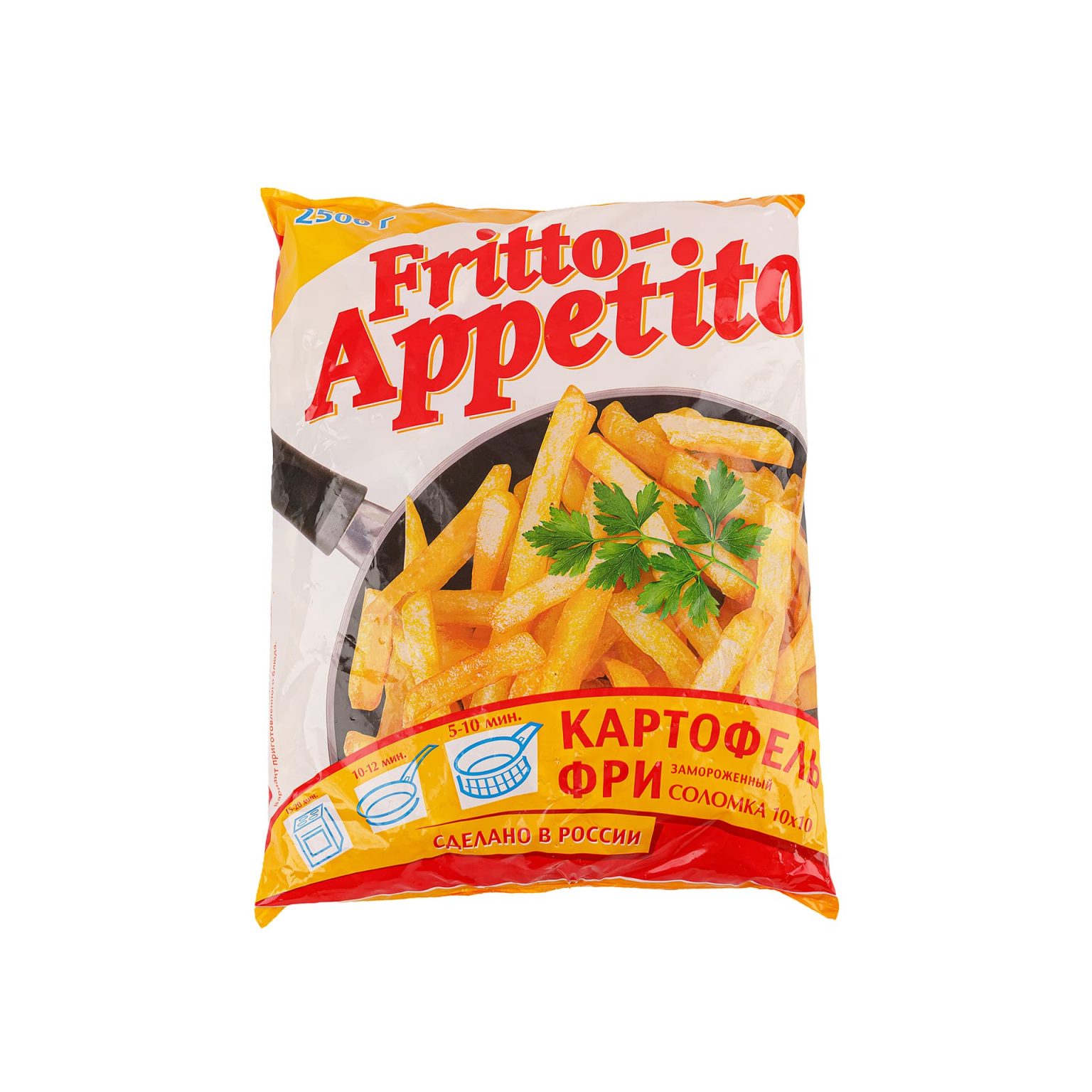 Замороженный картофель фри (10х10 мм) Frittо-Appetito 2,5 кг, общий вид, купить оптом и в розницу с доставкой по москве и московской области, недорого, низкая цена
