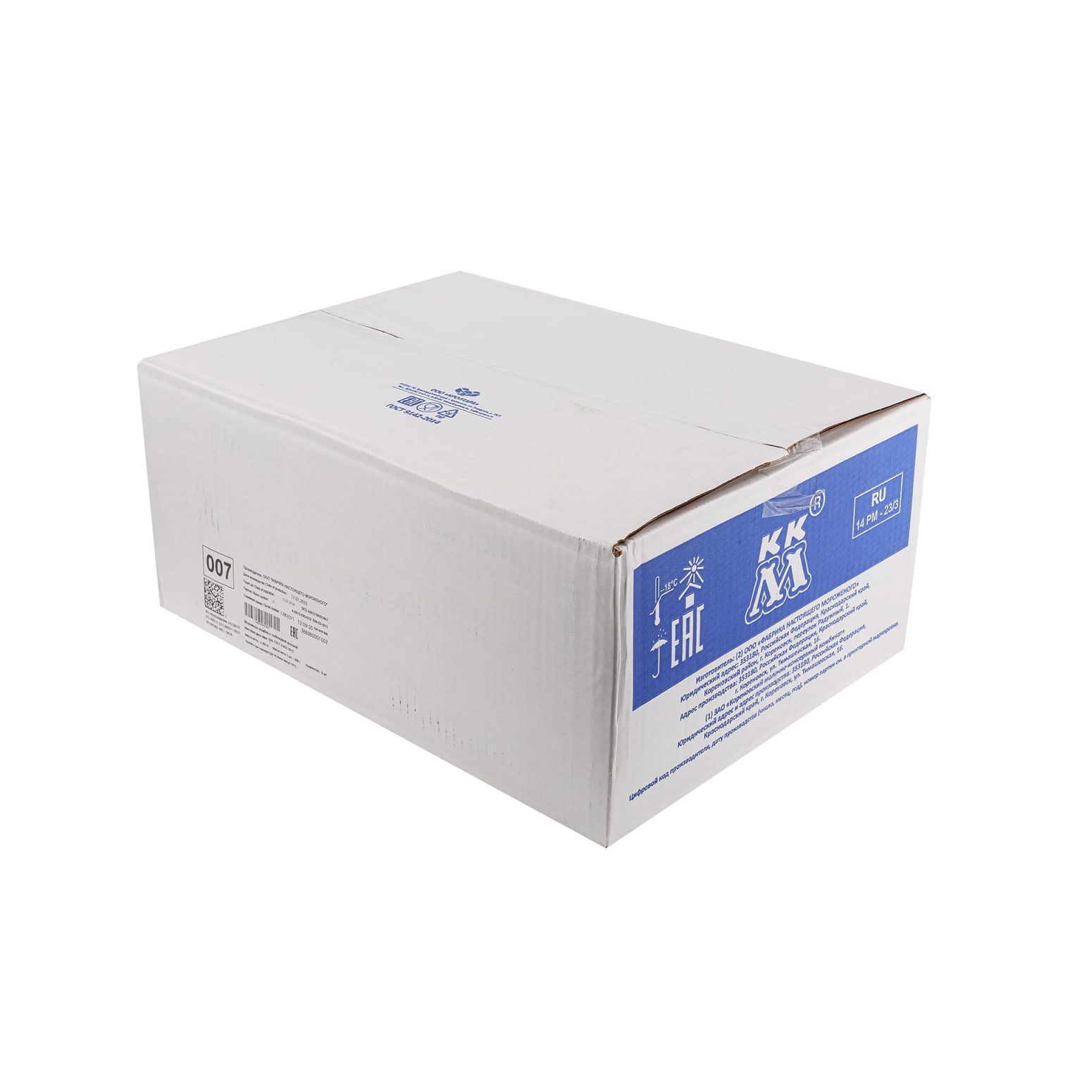 Мороженое пломбир с шоколадной крошкой брикет полено Коровка из Кореновки 400 г, этикетка, купить оптом и в розницу с доставкой по москве и московской области, недорого, низкая цена