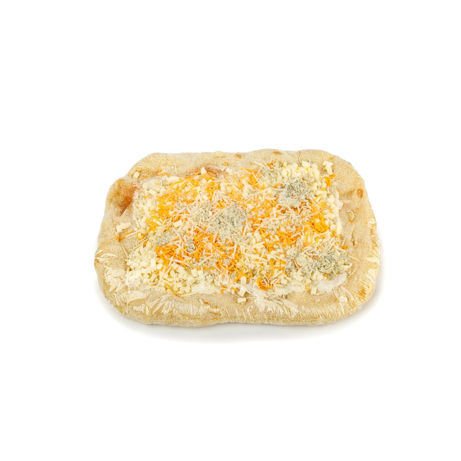 Пицца римская "4 сыра" полуфабрикат замороженный Сибирский бегемот (Алидан) 380 г, общий вид, купить оптом и в розницу с доставкой по москве и московской области, недорого, низкая цена