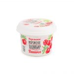 Мороженое пломбир с вишней пластиковый стакан Козельское 150 г, общий вид, купить оптом и в розницу с доставкой по москве и московской области, недорого, низкая цена