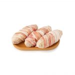 Котлеты из свинины и мяса птицы "Деревенские в беконе" полуфабрикат замороженный Алидан 3 кг, общий вид, купить оптом и в розницу с доставкой по москве и московской области, недорого, низкая цена