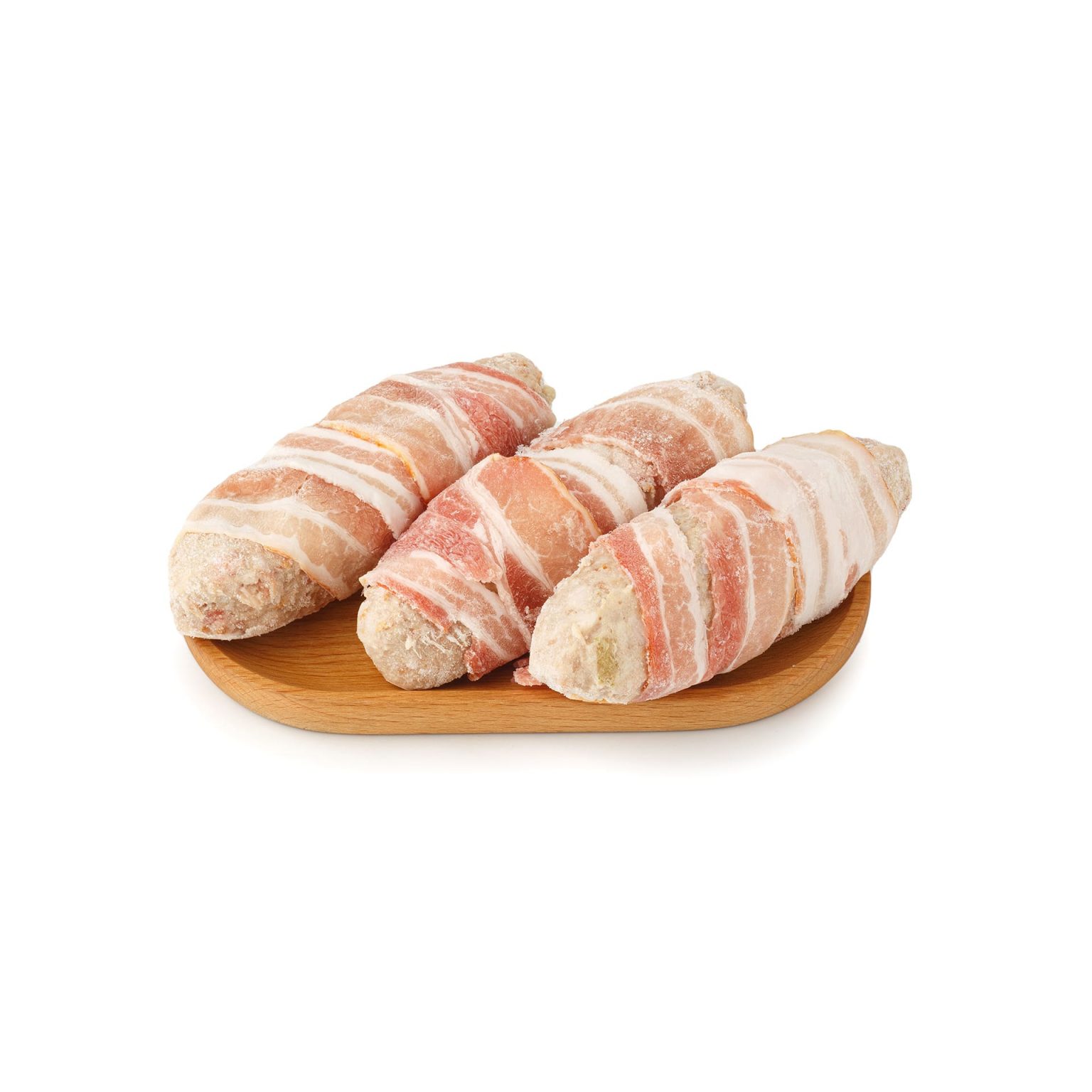 Котлеты из свинины и мяса птицы "Деревенские в беконе" полуфабрикат замороженный Алидан 3 кг, общий вид, купить оптом и в розницу с доставкой по москве и московской области, недорого, низкая цена