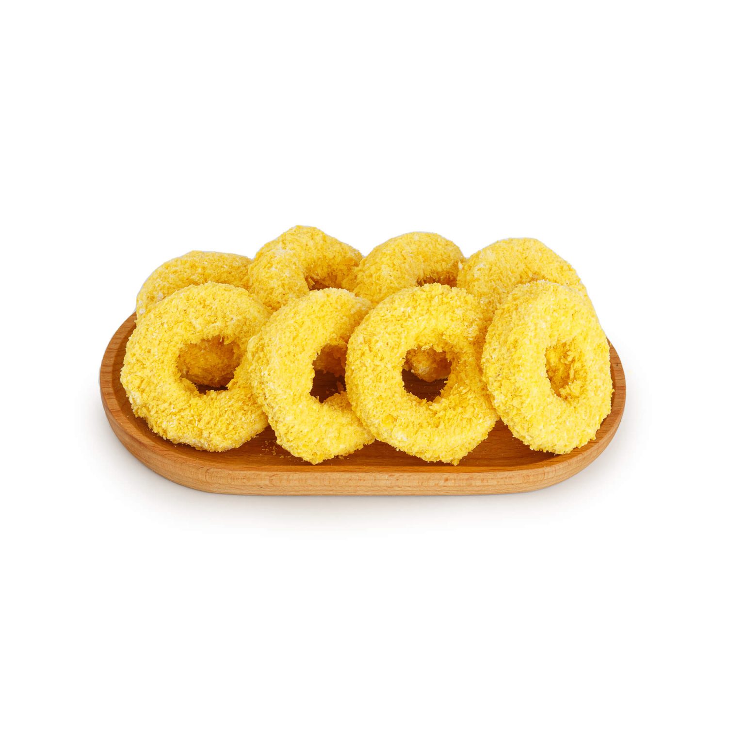 Кольца из сыра Моцарелла в хрустящей панировке полуфабрикат замороженный Атлантис 1 кг, общий вид, купить оптом и в розницу с доставкой по москве и московской области, недорого, низкая цена