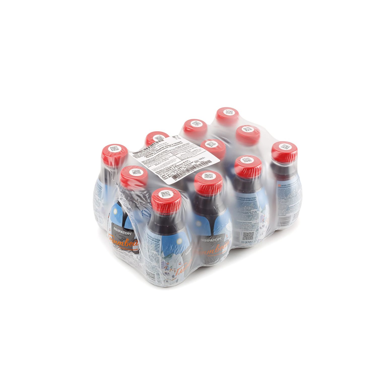 Напиток безалкогольный "Глинтвейн" Мираторг 370 мл, этикетка, купить оптом и в розницу с доставкой по москве и московской области, недорого, низкая цена