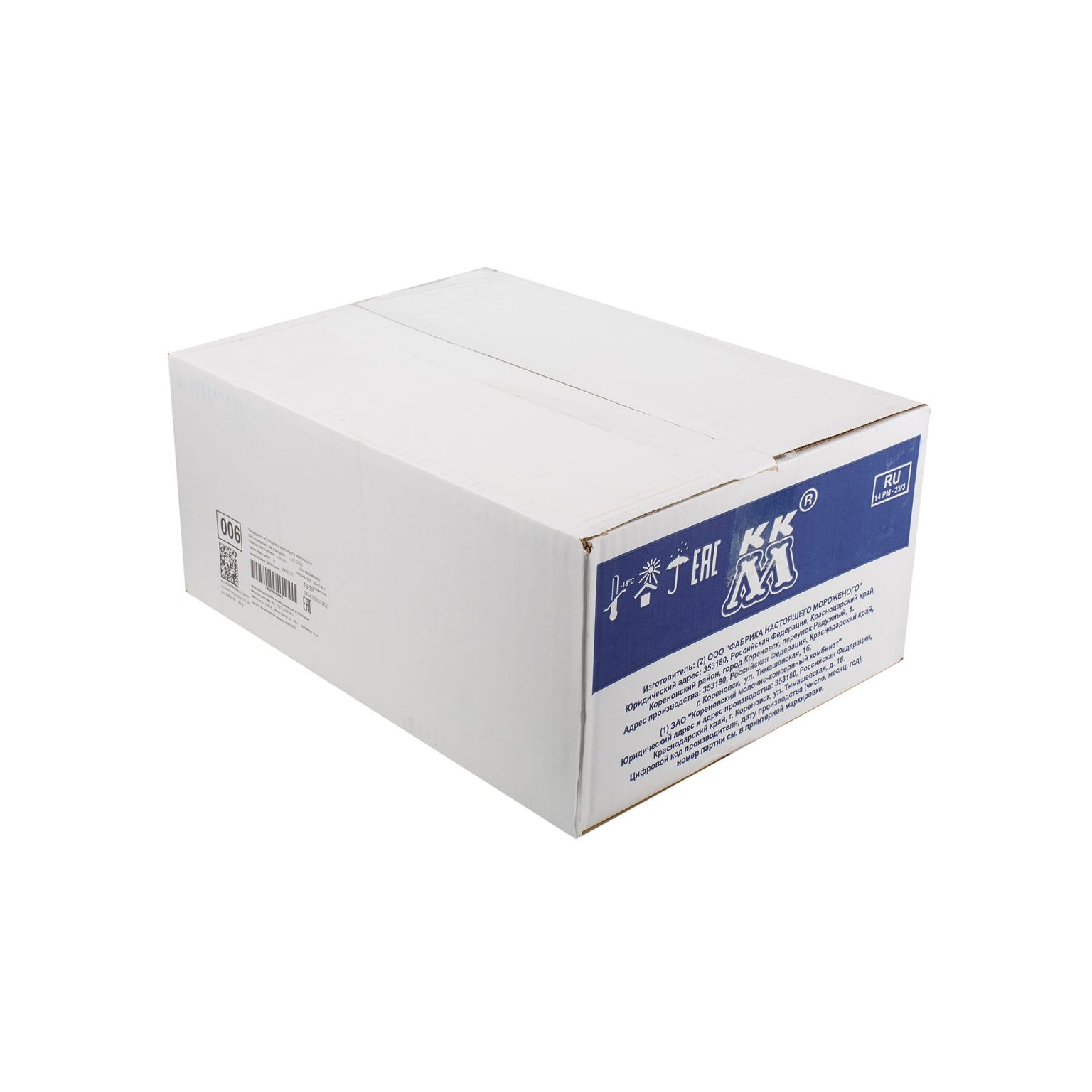 Мороженое двухслойное пломбир ванильный и шоколадный брикет полено Коровка из Кореновки 400 г, этикетка, купить оптом и в розницу с доставкой по москве и московской области, недорого, низкая цена