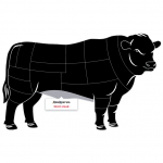 Диафрагма тонкая внутренняя из говядины замороженная Мираторг ~4 кг, общий вид, купить оптом и в розницу с доставкой по москве и московской области, недорого, низкая цена