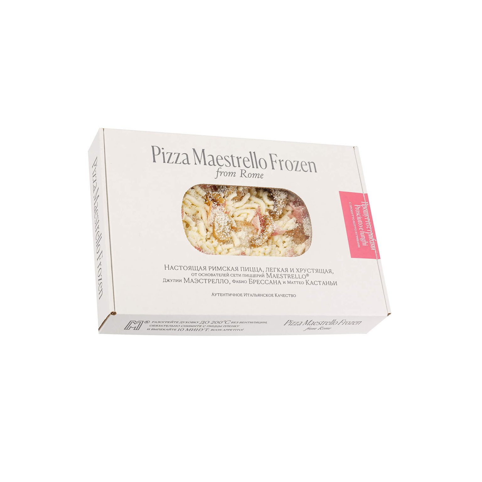 Пицца "Прошутто с грибами" с прошутто котто и грибами полуфабрикат замороженный Maestrello 360 г, коробка, купить оптом и в розницу с доставкой по москве и московской области, недорого, низкая цена