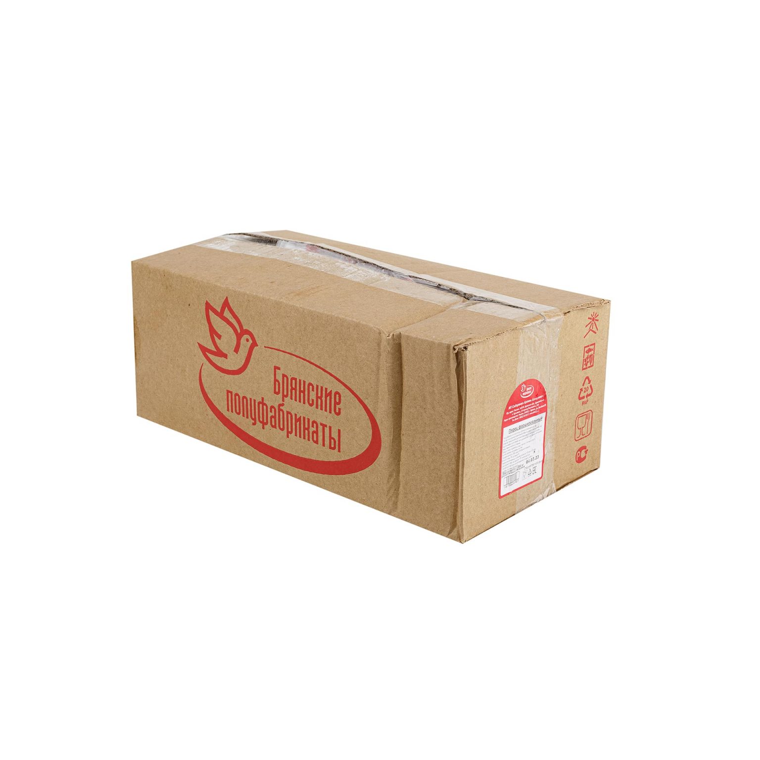 Перец фаршированный с мясом птицы и говядиной полуфабрикат замороженный Брянские полуфабрикаты 3 кг, этикетка, купить оптом и в розницу с доставкой по москве и московской области, недорого, низкая цена