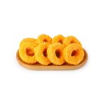 Кольца из сыров Моцарелла с голубой благородной плесенью в панировке "Вкусные" полуфабрикат замороженный Атлантис 1 кг, общий вид, купить оптом и в розницу с доставкой по москве и московской области, недорого, низкая цена