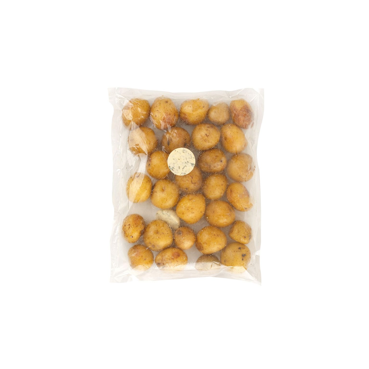 Картофель бэби со сливочно-чесночным соусом и укропом печёный замороженный Ника 1 кг, общий вид, купить оптом и в розницу с доставкой по москве и московской области, недорого, низкая цена