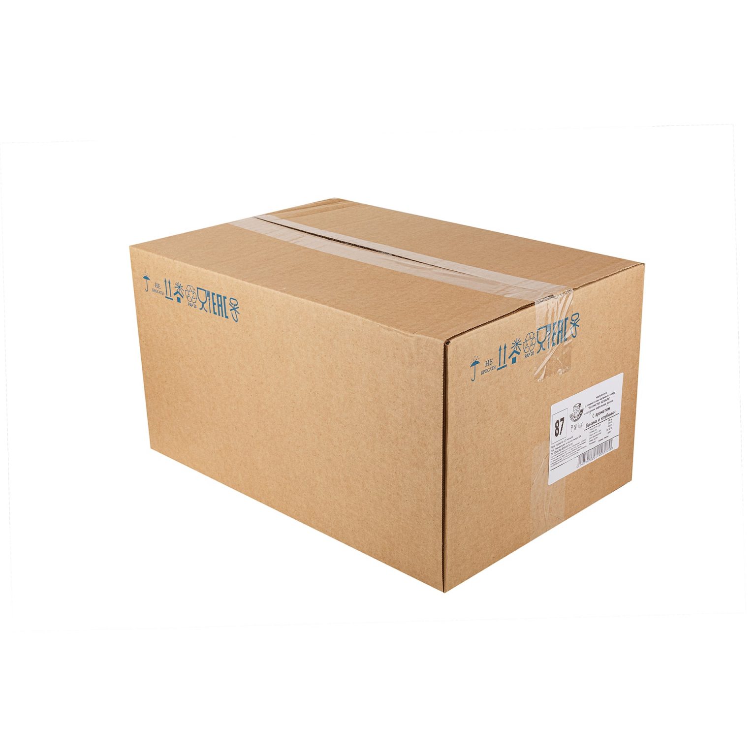 Мороженое с фруктово-ягодным наполнителем клубника-банан вафельный рожок Лакомство колибри 90 г, этикетка, купить оптом и в розницу с доставкой по москве и московской области, недорого, низкая цена